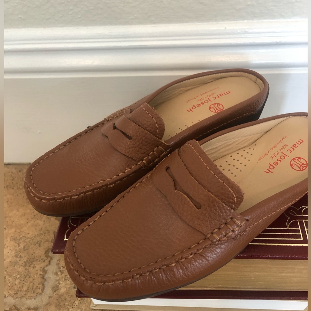 MARC JOSEPH - Union Penny Loafer Mule + Cognac Grainy + NWT - Picture 12 of 16